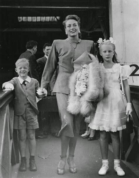 Joan crawford's daughter denounces mommie dearest film. Joan Crawford with her son and daughter (Christopher and ...
