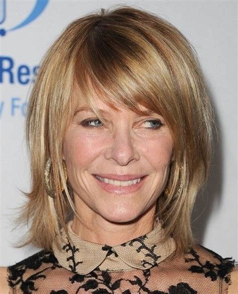 Go for a long bob. Image result for bangs to hide forehead wrinkles | Medium ...