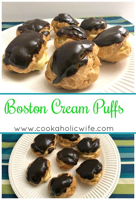 Master this classic cake—the pie title is a holdover from a time when cakes and pies. #BakingBloggers: Boston Cream Puffs - Cookaholic Wife