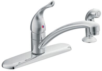 He was inspired to create a solution to sudden bursts of hot water, and then translated this inspiration into producing the first single. Moen 7430 Single Lever Cast Spout Kitchen Faucet with 9-1 ...