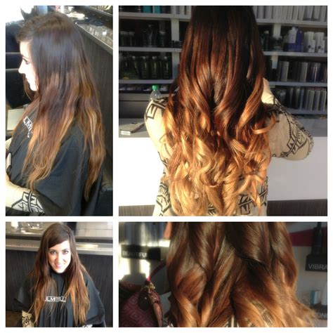 I know this is not a word that you use to describe hairstyles, but that is what came to my mind. Before and after pictures of an amazing #ombre By # ...