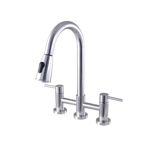The first thing you notice about this kitchen faucet is its classy look that please consult the instructions before you start the installation process. Two Handle Kitchen Faucet With Pull Down Sprayer | Besto Blog