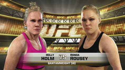 Check out jack slack's article for more on how that prevented rousey holly has excellent take down defense, that with great striking is absolutely ronda's kryptonite. EA Sports UFC - Holly Holm vs. Ronda Rousey Fight 2 ...