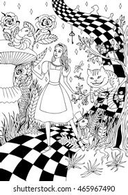 Some cool pictures of what i always perceived as a dark story as a child. Coloring and Drawing: Alice In Wonderland Creepy Horror ...