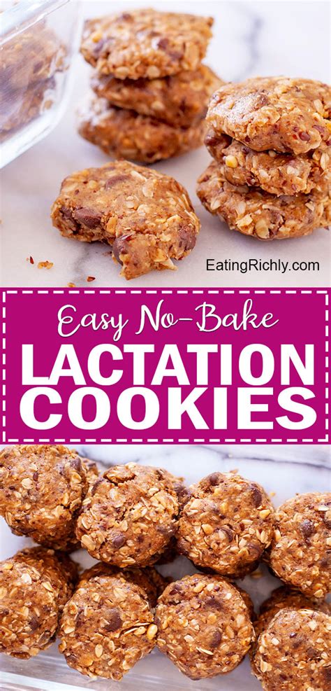 These cookies have no oil, no added sugar and no flour. No Bake Lactation Cookies Dairy Free and Gluten Free - Eating Richly