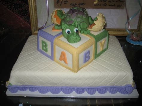 Javier has been baking and decorating custom cakes since 1995 in the sonoma/napa/vallejo area. Baby Dragon Cake | Dino baby shower, Dragon baby shower ...