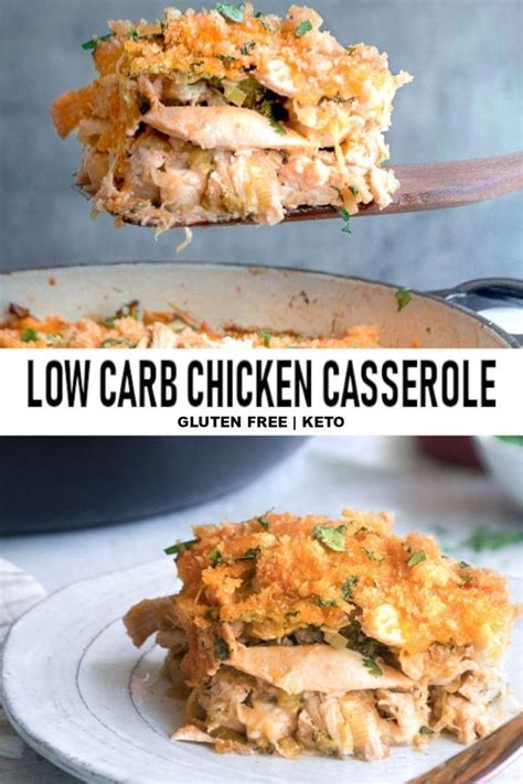 This creamy chicken casserole is one of those dishes at it's best! Low Carb Chicken Casserole | Recipe in 2020 | Low carb ...
