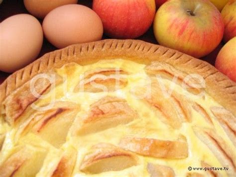 Découvrez les ingrédients, ustensiles et étapes de préparation Tarte aux pommes alsacienne | Tarte aux pommes alsacienne ...