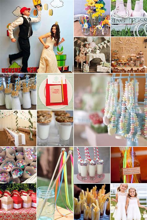 Even though an anniversary party is meant to honor the numerous years of a couple's love, it doesn't mean singles don't have the right to find love or feel out of place. Kids' Party Wedding Theme