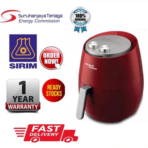 Perysmith 4.8l 3d air fryer xl size ecohealth series ps1520. Russell Taylors Air Fryer AF-34 XL 4.8L Red | Shopee Malaysia