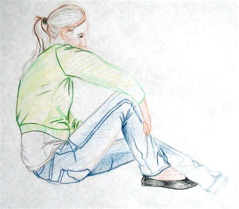 Choosing between these is a matter of personal preference, but for best results practicing gestures will keep your figures fluent and lively, whilst studying anatomy will make them look somewhat human. colored pencil figure drawing by mockturtlejam on DeviantArt