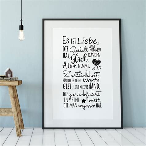 Für alle, die einen tiefsinnigen, philosophischen spruch zur geburt auf die glückwunschkarte schreiben möchten: A3 Print Geburt Illustration Poster Plakat Druck mit ...