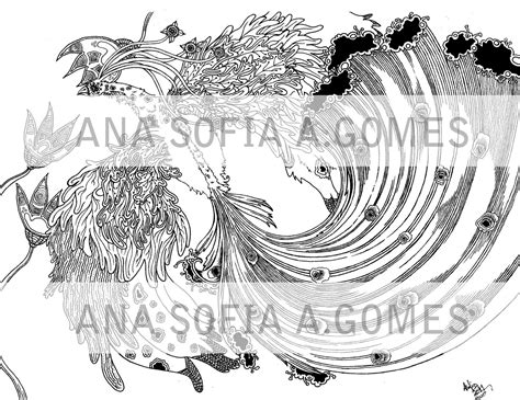 M alberti, a gomes, r gonçalves, j leite, m slota. Ana Sofia A.Gomes: Ink Drawing Chinese Peakcock - This ...