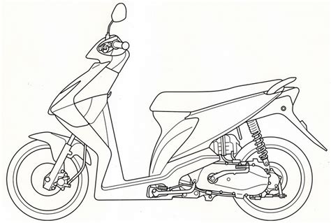 Raksasa roda dua asal jepang, honda, dikabarkan tengah mengembangkan skutik terbaru. Gambar Sketsa Motor Beat Fi | rosaemente.com