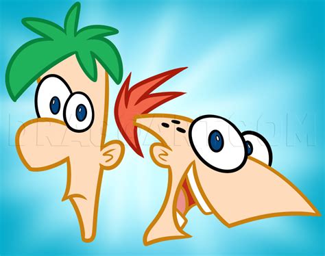 What's the best way to draw a ferb? How To Draw Phineas And Ferb Easy, Step by Step, Drawing ...