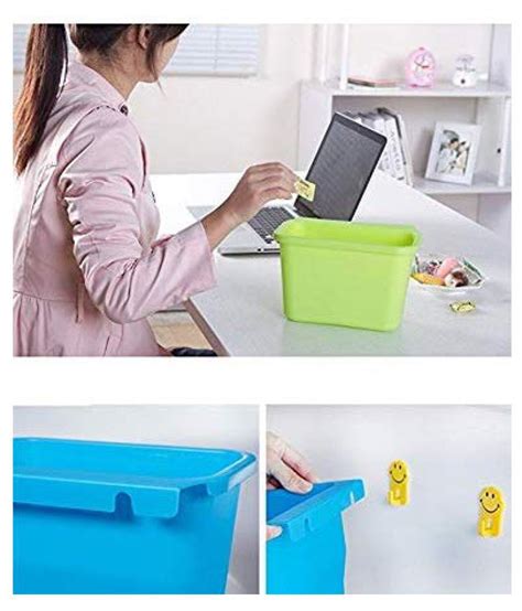 These are small and convenient shelf/cabinet mounted dustbins used for easy access while you are busy at kitchen counters. Kitchen Cabinet Door Hanging Trash Garbage Bin Can Rubbish Container (Assorted Colors): Buy ...