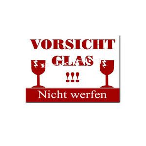 Bei extrem hartnäckigen aufklebern besteht die gefahr, nicht nur den aufkleber abzulösen, sondern auch die fläche darunter zu beschädigen. 100 Aufkleber Vorsicht Glas - Paketaufkleber 14,5 x 10,5 ...