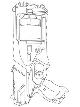 Nerf gun coloring page from misc. Kids-n-fun.com | 9 coloring pages of Nerf Blasters