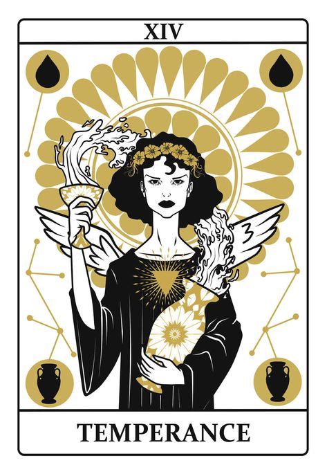 He and many other tattoo artists working at the london tattoo expo had been asked by astrid kopfler to contribute to a tattoo tarot project , her plan being to collect original art from 78 tattoo artists. XIV. Temperance in 2020 | Temperance tarot card, Tarot ...