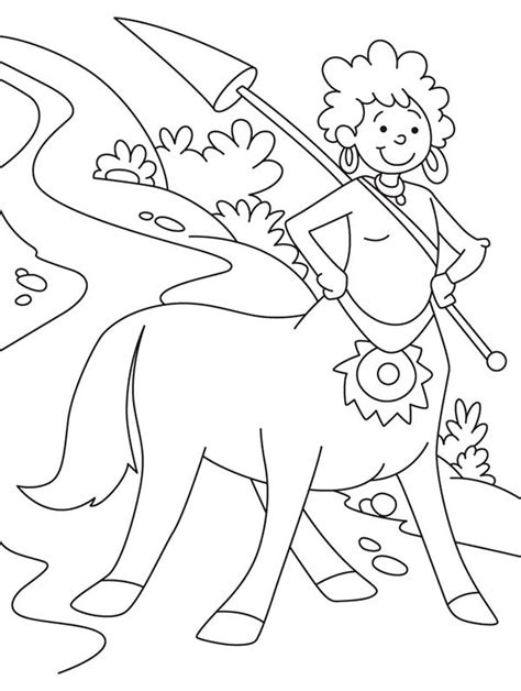 821x1050 girl centaur coloring pages colouring female sensational page. Centaur Ladu Guarding The Road Coloring Page : Kids Play Color