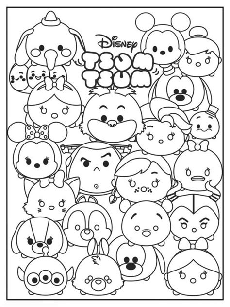 Snow white & 7 dwarfs tsum tsum characters. Tsum Tsum Coloring Pages - Best Coloring Pages For Kids