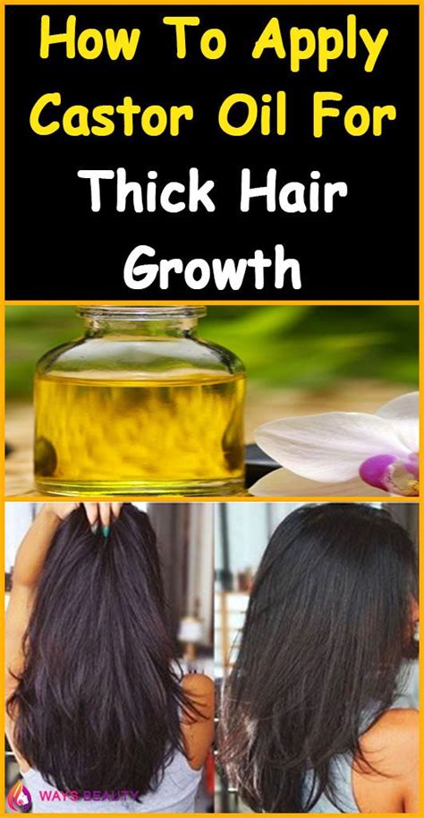 Some might even argue that it's the secret to hair growth.whether you're looking to add some visible inches, help repair damage, or need a moisture fix for highly porous hair, castor oil for hair just may be the answer. How To Apply Castor Oil For Thick Hair Growth | Thick hair ...