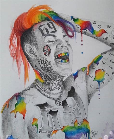 Thousands of free cartoons, caricatures and comics. colourful hair dont care @6ix9ine #sg69 : @juliiedesu ...