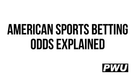 The home team follows the away team, either on the right these are two of the most popular types of wagers canadians make when betting on sports. American Sports Betting Odds Explained - YouTube
