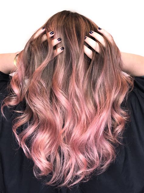 The trick is to have the transitions fade and blend you can just go the first step to a chocolate or cenizo. Pink balayage hair! | Balayage hair, Balayage hair brunette straight, Ombre hair color