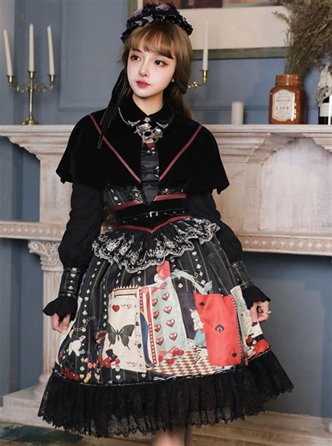 This card uses simple triangles to make a geometric layout we love. Playing Card Maze Series Retro Punk Lolita Long Sleeve ...