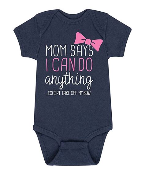 I took them off when i gave my baby a bath that same day. Navy 'Except Take off My Bow' Bodysuit - Newborn & Infant ...