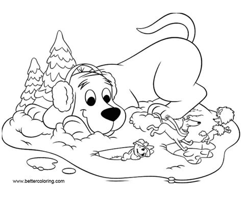 Ladybug and cat noir coloring pages. Clifford Coloring Pages Snow - Free Printable Coloring Pages