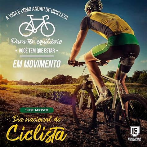 O dia nacional do ciclista é celebrado em 19 de agosto em homenagem ao ciclista brasiliense pedro davidson, que morreu atropelado neste dia do ano de 2006. Web Card Dia Nacional do Ciclista (Itaguará) - Cristian Fontes