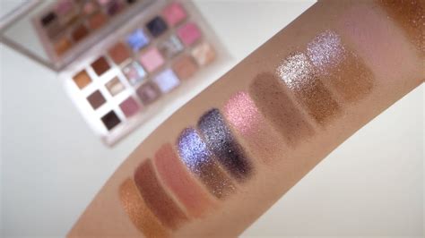 Huda Beauty Rose Quartz Palette Swatches - United Kingdom