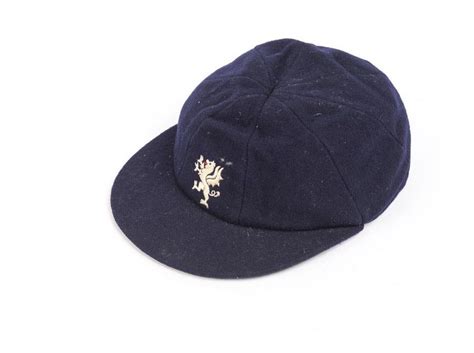 Look the part, play the part Somerset cricket cap, blue wool with embroidered Somerset ...