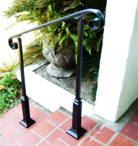 13 outdoor stair railing ideas that you can build yourself. 3FT Wrought Iron Handrail Step rail Stair rail with ...