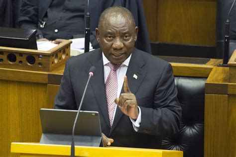 President cyril ramaphosa and the speaker of the national assemby thandi modise arrive for #sona2019. Cyril Ramaphosa Address The Nation : South African ...