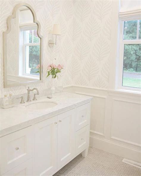 See more ideas about elegant bathroom, beautiful bathrooms, bathroom design. Powder bathroom, wallpaper, Layla grayce mirror, circa ...
