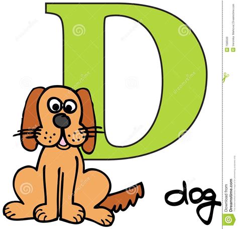 Learn the names of some candy that starts with the letter d, along with a little information about each one. Animal alphabet D (dog) stock vector. Image of illustration - 7586500