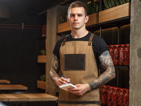 Download Restaurant Apron with Pockets / Bartender Apron / Barista ...