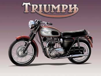 Find the perfect old triumph motorcycle stock photo. Triumph Motorcycle Vintage Tin Sign