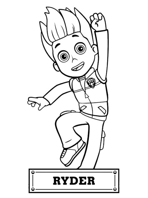 Free paw patrol coloring pages to print and download. colouring page paw patrol ryder | coloringpage.ca