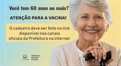 A vacinação acontecerá no posto de saúde do bairro imigrantes entre às 8h e 11h30 e das 13h às 16h30. Link para agendamento de idosos acima de 60 anos para ...