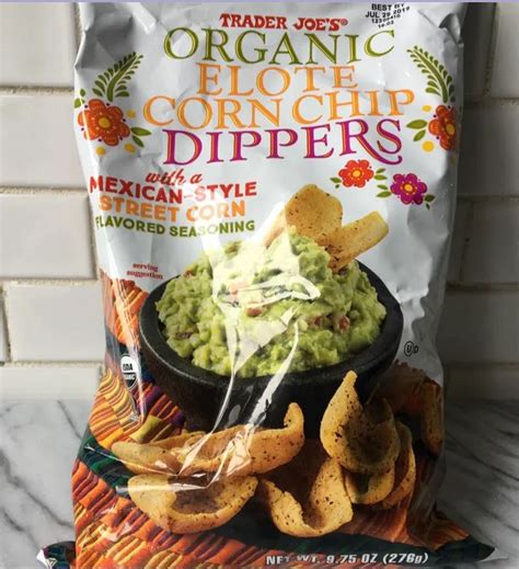 I receive a small commission at no cost to you when you make a purchase using my link. Trader Joe's Organic Elote Corn Chip Dippers, $2.29 for 9 ...