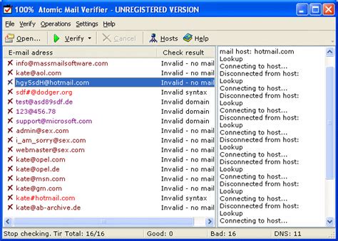 Quickemailverification offers daily 100 free email verification credits after signup. Screenshots of verifying your email addresses with Atomic ...