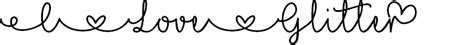 Font preview font & downloads I Love Glitter Font | Designed by Misti's Fonts