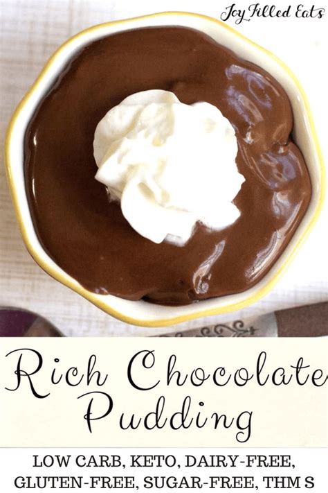 It can also easily be paleo! Rich Chocolate Pudding - Dairy & Sugar Free, Low Carb, THM ...