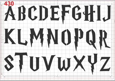Harry potter and the philosopher's stone™ this hand illustrated alphabet adorned harry potter's™ childhood bedroom in godric's hollow, it features wizarding examples of words with the same starting letter. Harry Potter Letters Alphabets Stencil MYLAR A4 sheet ...