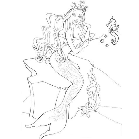 Coloriage lapin prinzessin dessin a imprimer barbie sirene. coloriage à dessiner barbie sirene 2 a imprimer