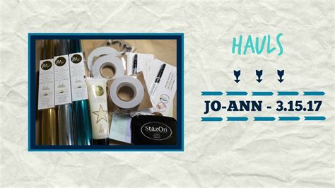 Jo-Ann Craft Haul - 3.15.17 - Demo Heidi Swapp Reactive ...
